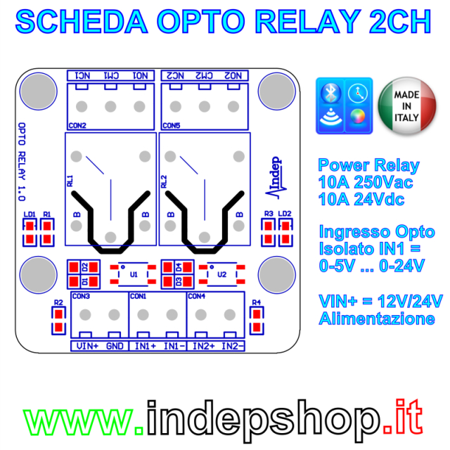 Opto Relay 2CH - IndepShop-640